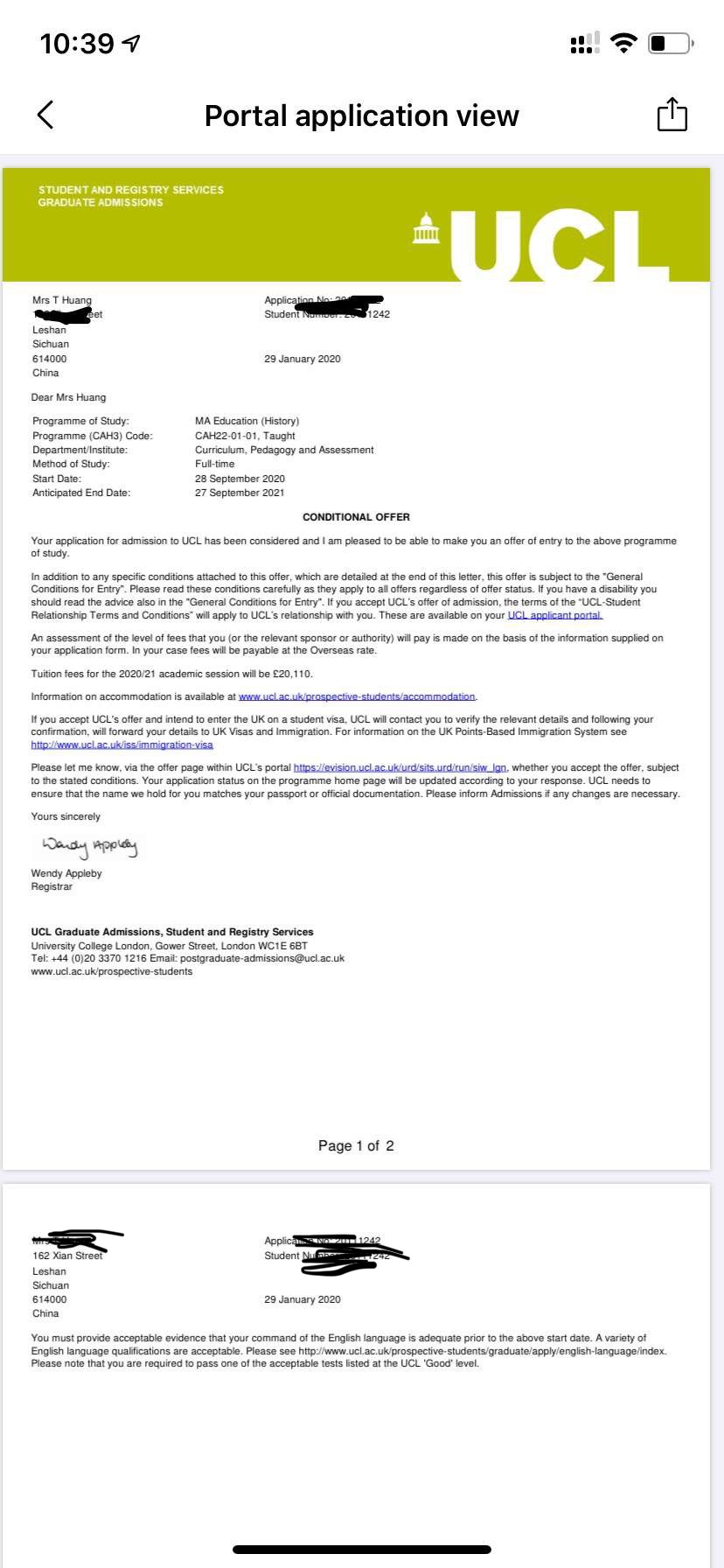 恭喜黃同學(xué)獲得全球排名前十的UCL(倫敦大學(xué)學(xué)院)教育碩士(專(zhuān)業(yè)排名全球第一)以及KCL和愛(ài)丁堡大學(xué)錄取通知書(shū)?。?！